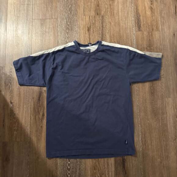 men’s y2k point zero striped sleeve tee - Picture 1 of 5
